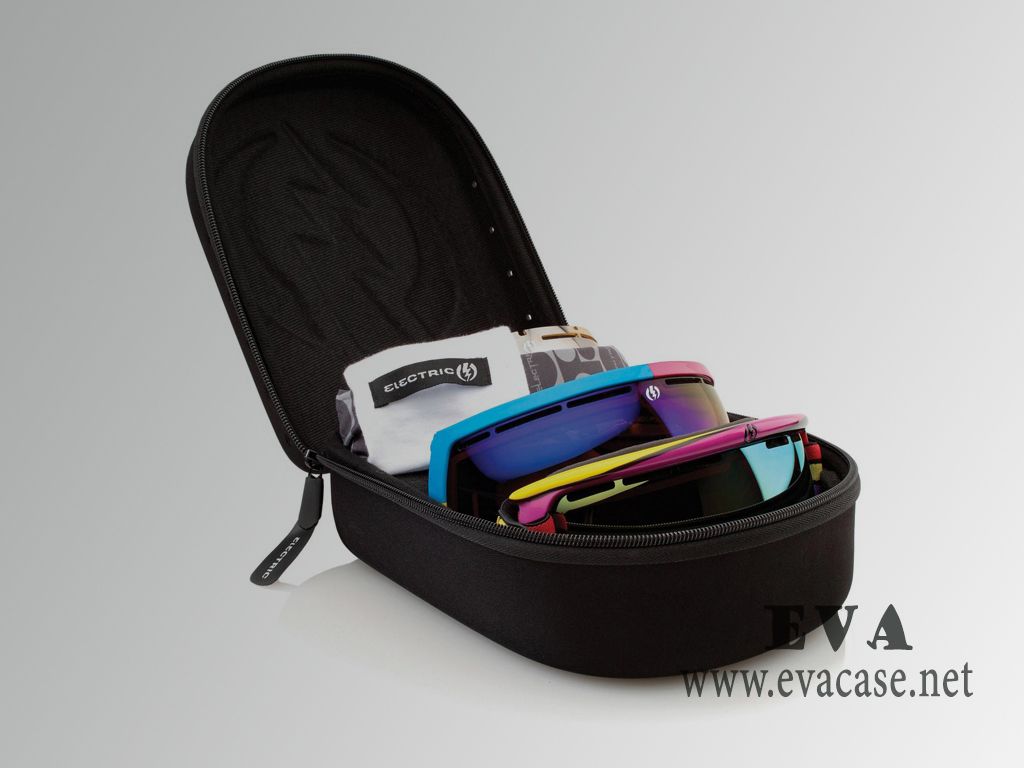 Electric molded EVA snowboard double goggle bag with Vent holes on case